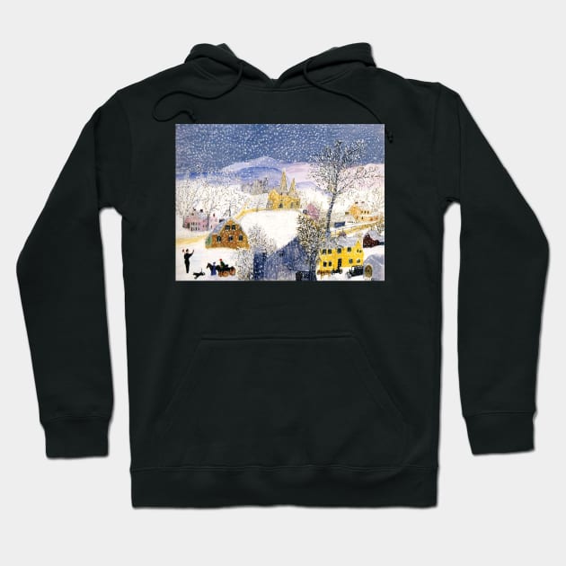 grandma moses - Catching the Thanksgiving Turkey Hoodie by QualityArtFirst